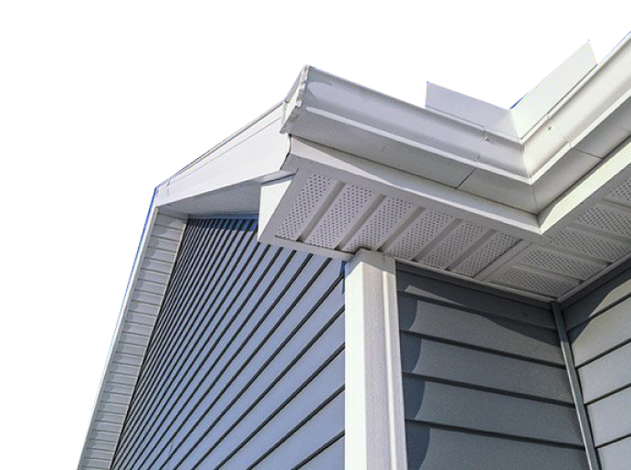 Beautiful home with gutters